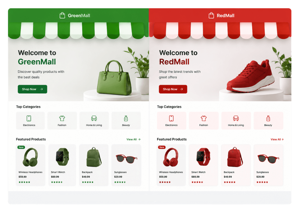 Website designs on laptop screens by the best website designer in Bailey Road, Patna