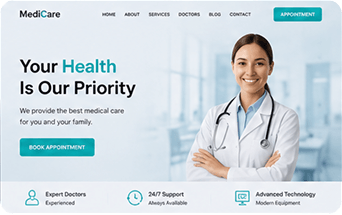 Restaurant website design portfolio sample by Zyiba, Patna